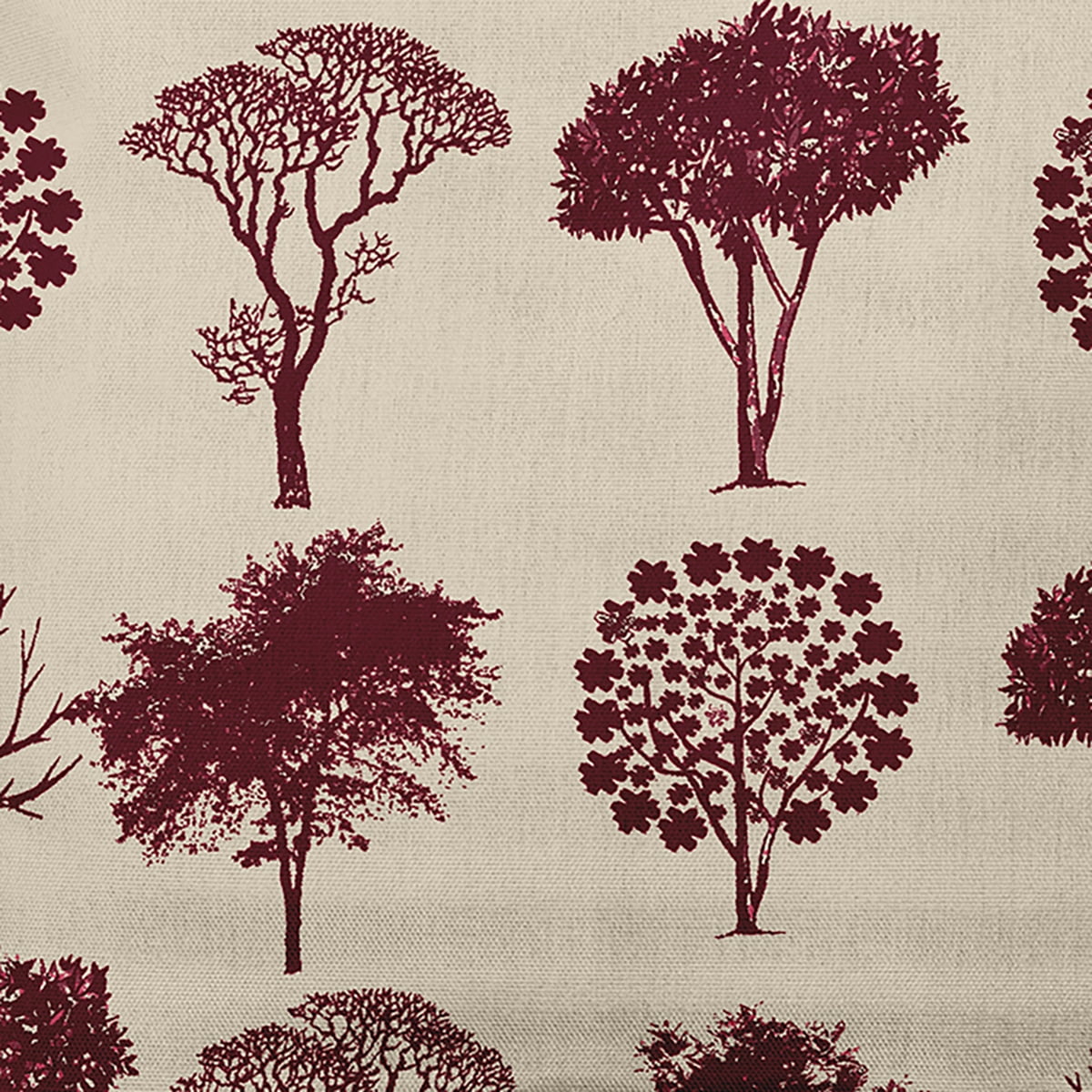 Simply Daisy 20" x 20" Field of Trees Decorative Throw Pillow, Pomegranate