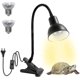 thumbnail image 1 of Sköldpadds värmelampa för reptilaquarium, sköldpadda med 2 Uva Uvb glödlampa baklampa justerbar 360 roterande klämma för sköldpadda ormaquarium, 1 of 5
