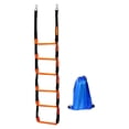 thumbnail image 1 of S SERENABLE Marine Rope Ladder Practical Swim Ladder for Inflatable Boat Dinghy Sailboat 6 Steps 30x204cm, 1 of 9