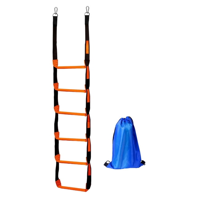 S SERENABLE Marine Rope Ladder Practical Swim Ladder for Inflatable Boat Dinghy Sailboat 6 Steps 30x204cm