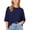 Navy, variant on BODOAO Women's 2026 Oversized T Shirt, Casual 3/4 Sleeve Summer Boxy Top, Loose Fit Crew Neck Basic Tee for Daily Wear, Streetwear, Lounge and Vacation Outfits Black L