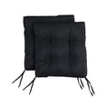 thumbnail image 2 of Sorra Home Black Tufted Chair Cushion Square Back 16 x 16 x 3 (Set of 2), 2 of 3