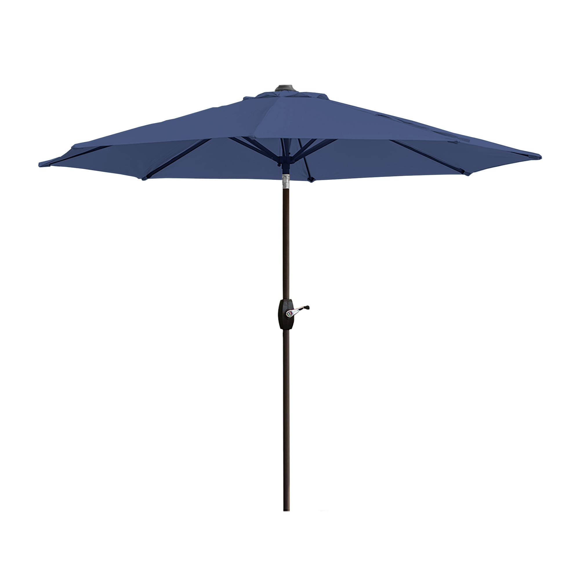 GARDEN 9 Ft Patio Umbrella w/ Square Plastic Base Included, Navy Blue