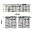 thumbnail image 6 of Kitchen Curtains 24 Inch Short - 3 Panel Set, Shark Whale Dolphin Ocean Theme, Rod Pocket Window Curtain, 100% Polyester for Nautical Farmhouse Kitchen, Easy Wash, 6 of 6
