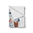 thumbnail image 2 of Beach Saying Soft Flannel Fleece Throw Blanket, Smooth SeNever Made Skillful Sailor Phrase, Cozy Plush for Indoor and Outdoor Use, 50" x 60", Cinnamon Night Blue, by Ambesonne, 2 of 6