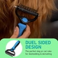 thumbnail image 3 of Maxpower Planet Pet Grooming Rake and Dematting Comb for Dogs - Dog Grooming Supplies, Undercoat Rake for Dogs, Cats - Extra-Wide Deshedding Dog Brush, Deshedder Comb for Long Hair - Reduce Shedding, 3 of 9