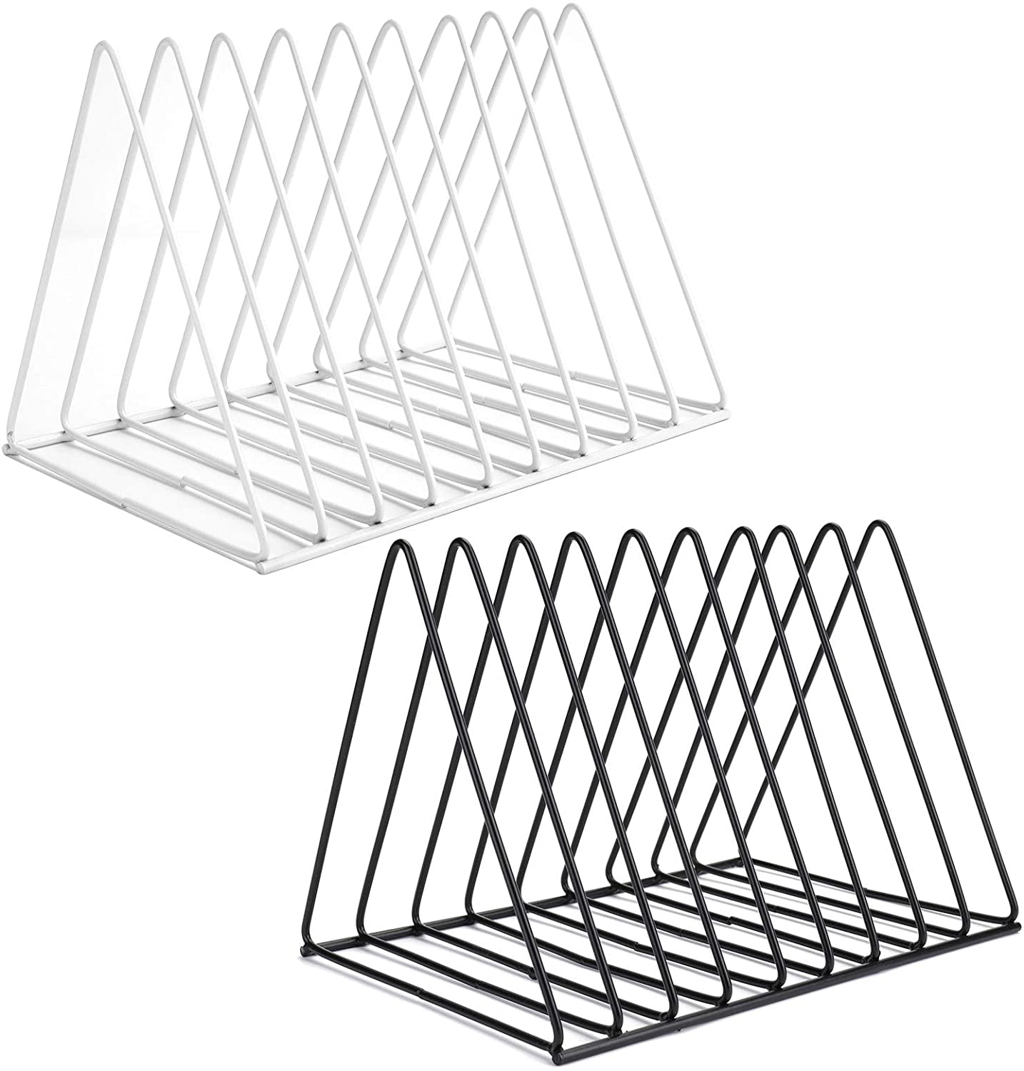 Set of 2 File Holder Stand 9 Slots Magazine Rack Book Record Holder