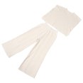 thumbnail image 1 of YSNOOWE 1Jgo Conjunto Casual De Mujer Beige Sin Y Pantalón Ancho De Poliéster, 1 of 8
