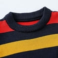 thumbnail image 4 of Hotiary 2-10 Years Toddler Kids Striped Cable Knit Sweater Boys Girls Long Sleeve Crew Neck Chunky Pullover Sweater, 4 of 12