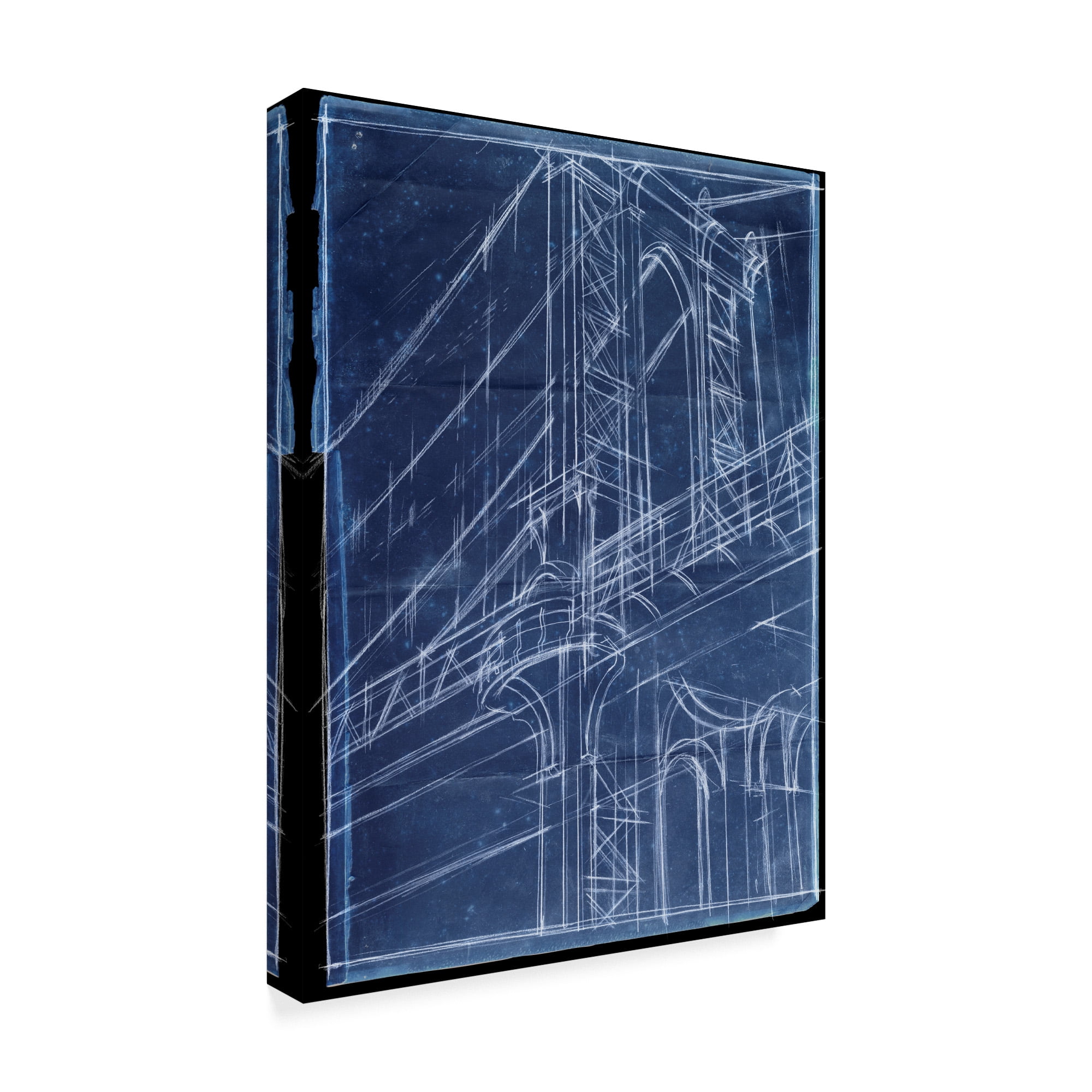 Trademark Fine Art 'Bridge Blueprint I' Canvas Art by Ethan Harper
