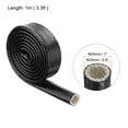 thumbnail image 2 of Uxcell 0.8" ID 3.3ft Heat Shielded Fire Sleeve Silicone Coated Fiberglass Tape, for Automotive Hose Lines, 2 of 7