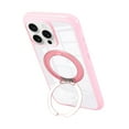 thumbnail image 4 of for iPhone 13 Pro Magnetic Kickstand Clear Case, [Compatible with MagSafe] Shockproof Slim Transparent Glossy Case with 360° Ring Stand Soft TPU Protective Cover for iPhone 13 Pro, Pink, 4 of 7