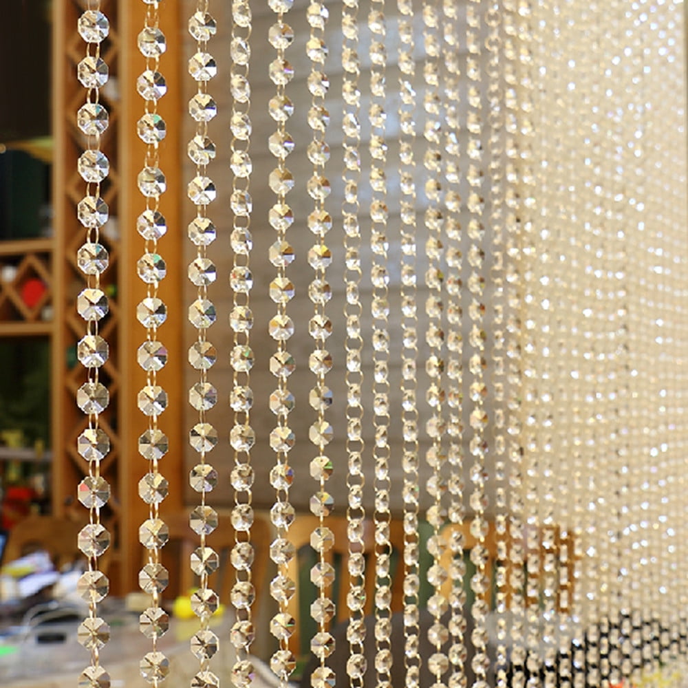 Acrylic Crystal String Curtain Beads Wall Panel Fringe Divider Room Door hghjhg