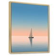 thumbnail image 2 of Designart "Tranquil Coast Pink Sailboat Snapshot I" Coastal Floater Framed Canvas Prints, 2 of 5