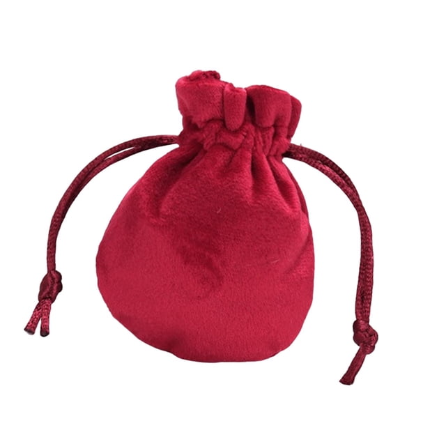 Bolsa con cordón para guardar joyas, organizador de regalos de fiesta, bolsa de terciopelo para relojes, collares, pulseras, dijes y aniversarios. Vino tinto 65x85cm
