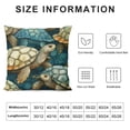 thumbnail image 5 of GOSMITH  Pillow Cover Sea Turtles on A White Background Agate Golden Blue - Soft Pillow Case for Decorative Bedroom/Livingroom/Sofa/Farm House - Cushion Covers, 5 of 5