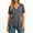 Gray, variant on Women's Solid V-Neck Short Sleeve Basic T-Shirt, Summer Basic Everyday Tee for Women, Women's Green,Size S-2XL