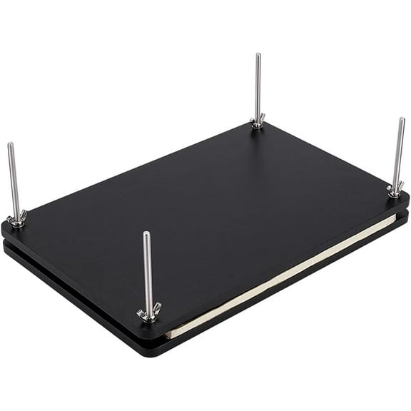 Wooden Book Press Bookbinding Paper Press for Bookbinding Supplies Black Rectangle Bamboo Portable Book Press Bookbinding Tool Flat Paper Press Machine for DIY Handmade Paper Press Black