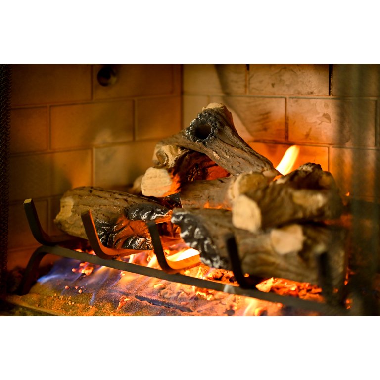 Barton 10-Pieces Ceramic Fireplace Log Stack Wood Log Gas Realistic Logs  Set Fireplace Indoor / Outdoor - Walmart.com