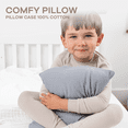 thumbnail image 7 of Comfy Cubs Toddler Pillow with Cotton Pillowcase, 13" x 18" - Microfiber Fill, Pacific Blue, 7 of 7