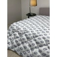 thumbnail image 2 of Hipster Down Alternative Comforter, Skull with Headphones on Splashes Musical Notes, Microfiber Quilt for All Season, 5 Sizes, Slate Blue Rose, by Ambesonne, 2 of 3