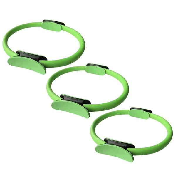 CUITING Pilates Ring Fitness Circle 14.96” Yoga Rings Circle with Dual Padded Handles for Toning Arms Thighs/Legs & Core