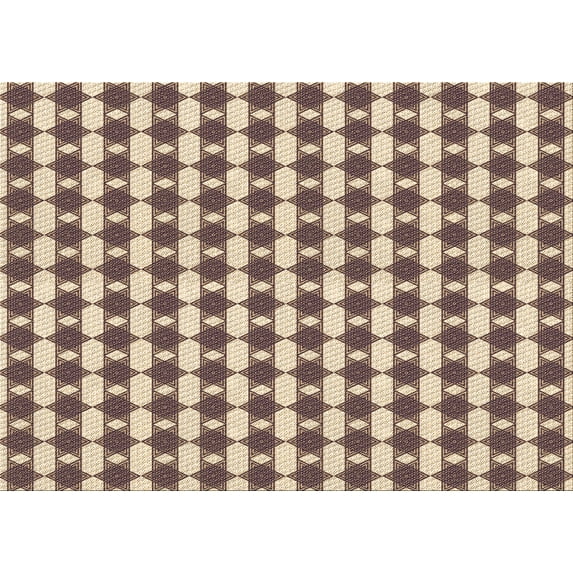 Ahgly Company Indoor Rectangle Patterned Chestnut Brown Area Rugs, 6' x 9'