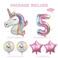 thumbnail image 5 of Globo de unicornio de 32 pulgadas, juego de globos de aluminio con números, decoración para fiesta de cumpleaños, vajilla desechable de unicornio para niños, suministros para fiesta de Baby Shower, 5 of 5