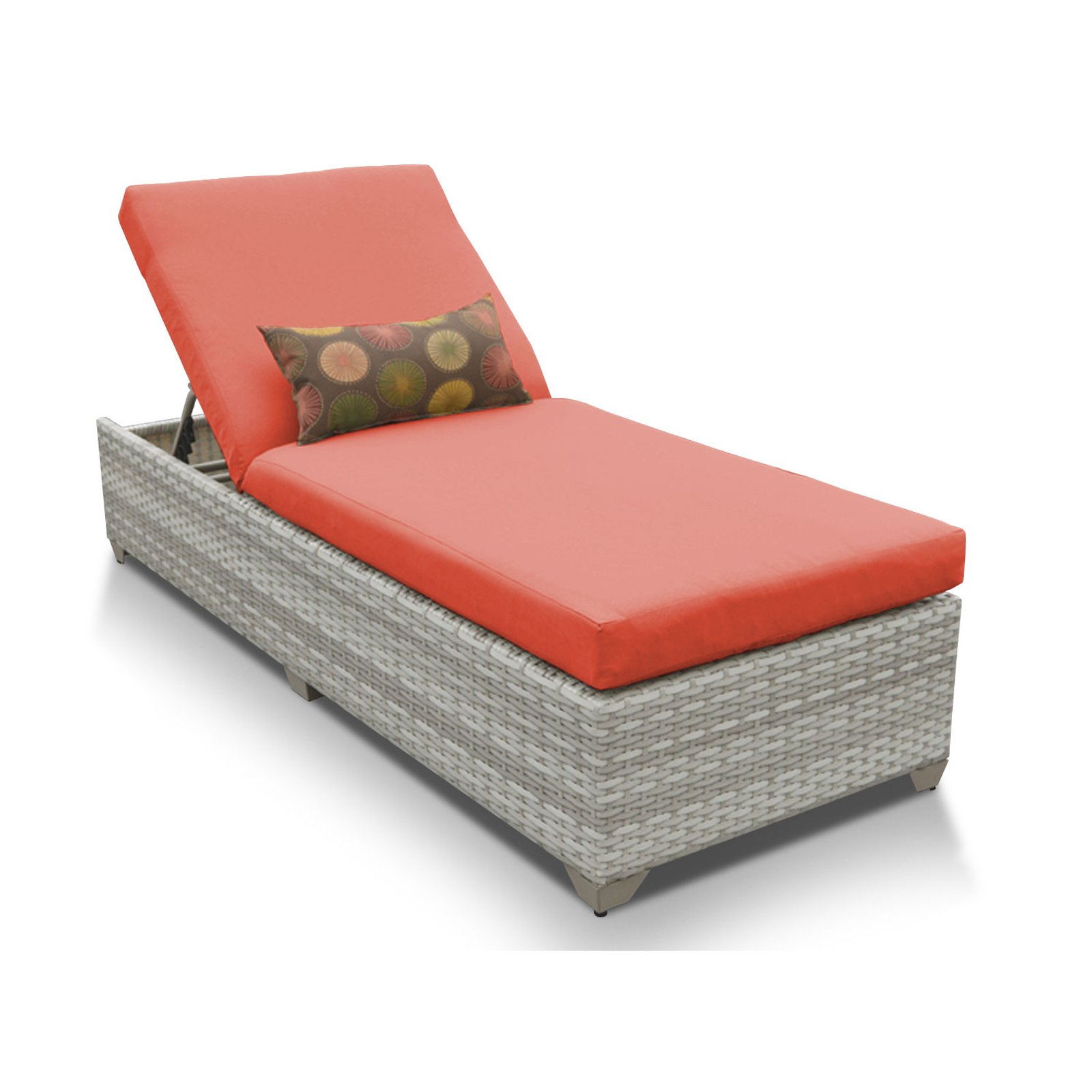 TK Classics Fairmont AllWeather Wicker Adjustable Chaise Lounge