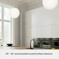 thumbnail image 5 of Hunter - Hepburn 3-light Brushed Nickel, Medium Size Pendant Light, Dimmable, Mid Century Modern Style, Globe Shaped, for Bedrooms, Dining, Living Rooms - 19851, 5 of 7