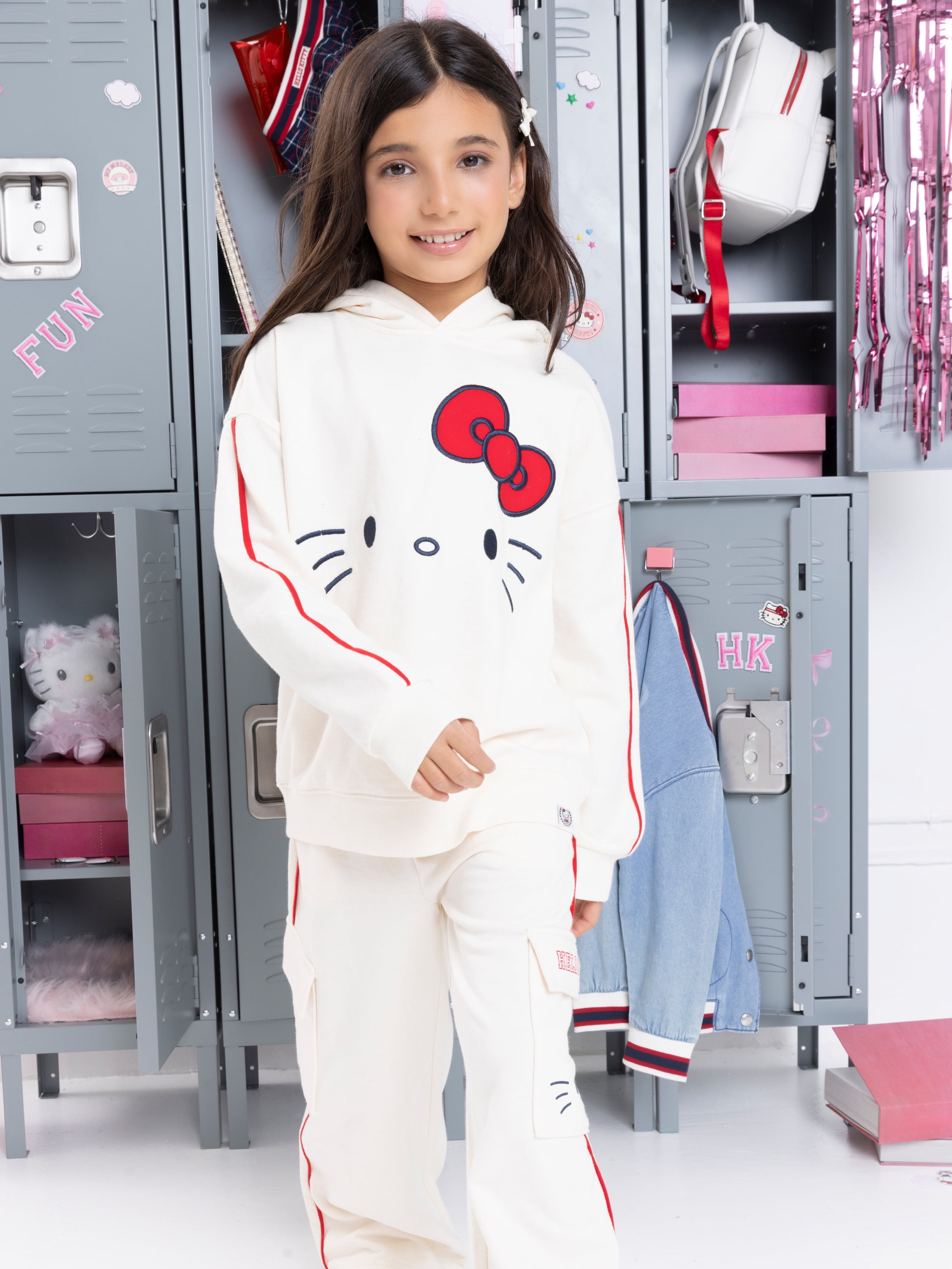 Wonder Nation Hello Kitty Baby and Toddler Girls Printed Graphic Hooded Sweatshirt, Sizes 12M-3T