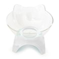 thumbnail image 1 of Comedero Elevado Transparente Kitten Para Gato Blanco, 1 of 5