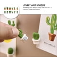 thumbnail image 4 of KALLORY Set of 12 Cactus Fridge Magnets, Assorted Colors, ABS Material for Home Decoration and Note Holding, 4 of 8