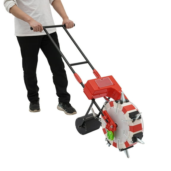 Miumaeov 7-Nozzles Manual Seeding Machine 3-15mm Seeds Planter Hand-push Seeder Garden Seeder Tool