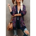 thumbnail image 4 of Women's Colorful Open Front Knit Cardigan Long Sleeve Loose Oversized Pullover Sweater Coat, 4 of 5