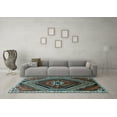 thumbnail image 3 of Ahgly Company Indoor Rectangle Persian Light Blue Traditional Area Rugs, 8' x 12', 3 of 4