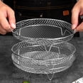 thumbnail image 4 of Hyasfey 3Pcs Air Fryer Rack Stackable Dehydrator Racks Stainless Steel Basket Tray Accessories for Oven Microwave Baking Roasting, 4 of 8