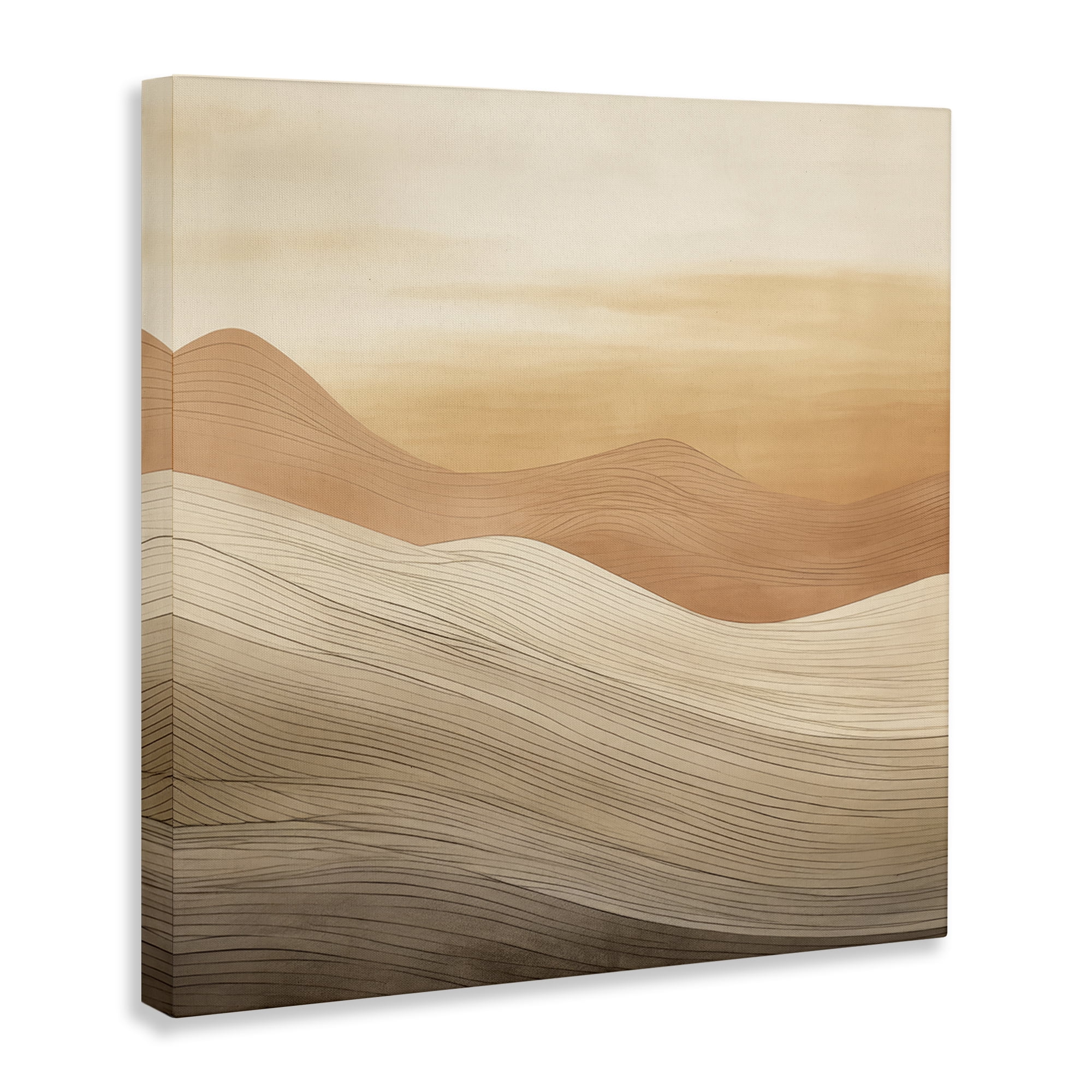 Stupell Industries Ombre Desert Dunes Landscape & Nature Painting Wrapped Canvas Art Print Wall Art, 17 x 17