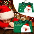 thumbnail image 2 of Christmas Treat Bags, 6.69X3.94X3.34" Santa Printed Paper Gift Bags with Wooden Handle, Christmas Candy Holders, Bow Decor Holiday Goodie Bags, Christmas Cookie Containers, Xmas Party Favor Pouches, 2 of 6