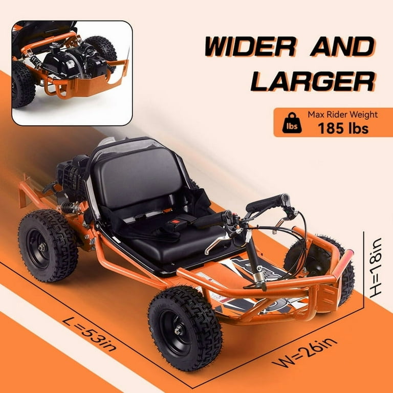 【fatboy.go.go.go】 HYPER GOGO Kids GoKart Electric Go Kart for 8+ Years Old