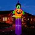 thumbnail image 4 of Spooky Halloween Inflatable Witch Decorations, 10 Ft Blow up Outdoor Decor with LEDs, Yard Lawn Garden Party Festival, 4 of 8