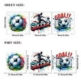thumbnail image 3 of Pack de 3 calcomanías para pared de fútbol – Pegatinas grandes de balón de fútbol en acuarela y porterías para dormitorio de chicos, cueva de hombres, decoración de sala de deportes, arte mural, 3 of 8