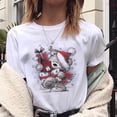 thumbnail image 5 of Camiseta de Reno de Navidad para mujer, ropa de talla grande, Camisetas estampadas blancas 2021, 5 of 5