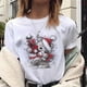 thumbnail image 5 of Camiseta de Reno de Navidad para mujer, ropa de talla grande, Camisetas estampadas blancas 2021, 5 of 5