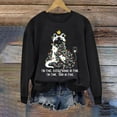thumbnail image 2 of Christmas Sweatshirt for Women Long Sleeve Crewneck Printed Pullover Top Black-1 L, 2 of 8