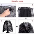 thumbnail image 5 of 20 X 60 Inch Halloween Lamp Shade Lampshades Lamp Cover Topper Scarf Spider Web Black Lace Ribbon Decoration A, 5 of 5