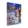 thumbnail image 2 of Marie August Anderson 'Christmas Eve Snowman' Canvas Art, 2 of 3