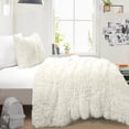 thumbnail image 3 of Lush Decor Emma Faux Fur solid color Comforter Ivory 2Pc Set Twin-Xl, 3 of 8