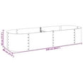 thumbnail image 2 of vidaXL 1 Piece Galvanized Steel Raised Garden Bed 94.5"x94.5"x17.3" Outdoor Garden Flower Box, 2 of 10