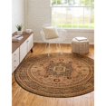 thumbnail image 2 of Unique Loom Austin Geometric Area Rug 6' x 6' Round Brown/Tan, 2 of 2
